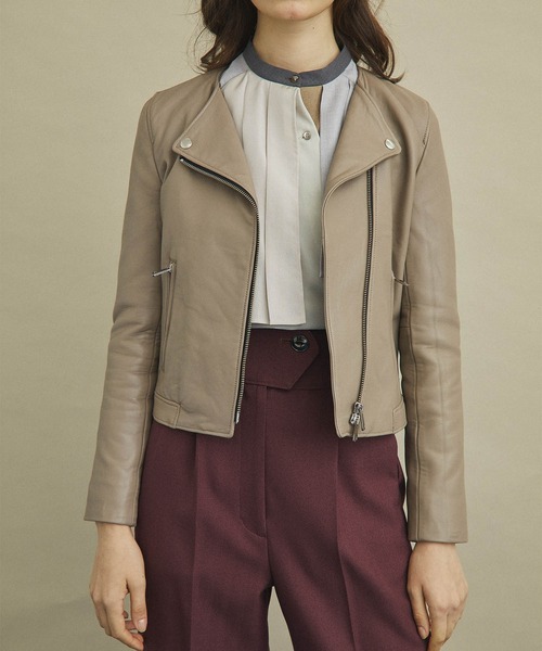 美品　UNITED TOKYO オリーブグリーン レザージャケット S 美品 UNITED TOKYO オリーブグリーン レザージャケット S