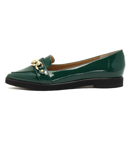 LE TALON（ルタロン）の「【Oggi10月号掲載】◆Le Talon GRISE ◆ ポインテッドチェーンローファー（その他シューズ・レディース・グリーン/ブラック/ホワイト・37.5/36/37/36.5/35.5/38）」の6枚目の写真