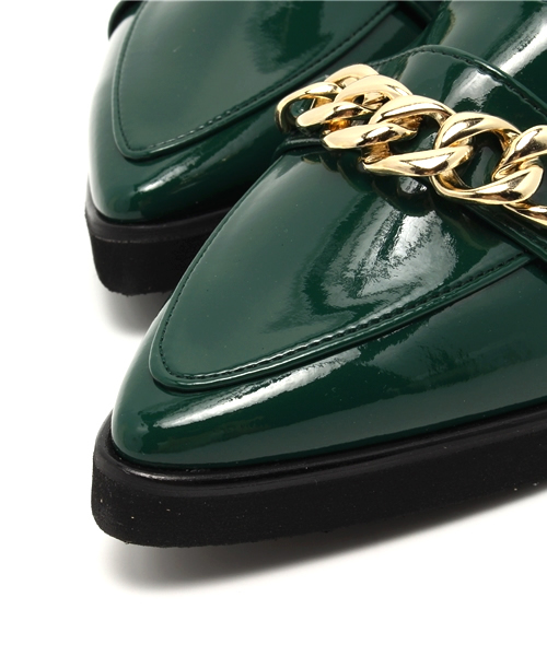 LE TALON（ルタロン）の「【Oggi10月号掲載】◆Le Talon GRISE ◆ ポインテッドチェーンローファー（その他シューズ・レディース・グリーン/ブラック/ホワイト・37.5/36/37/36.5/35.5/38）」の9枚目の写真