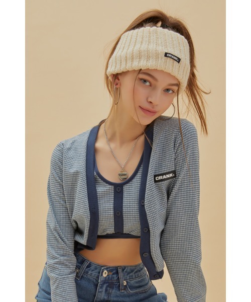 CRANK（クランク）の「『CRANK』CHECK TOP CARDIGAN SET/チェック柄 