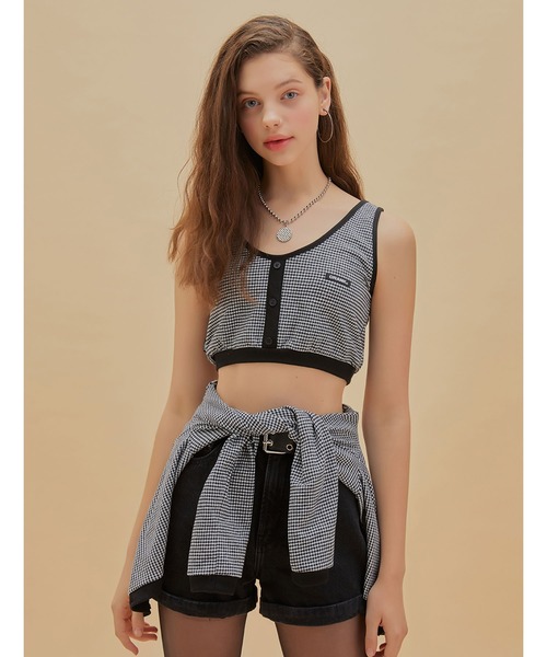 CRANK（クランク）の「『CRANK』CHECK TOP CARDIGAN SET/チェック柄 