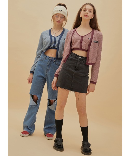 CRANK（クランク）の「『CRANK』CHECK TOP CARDIGAN SET/チェック柄 