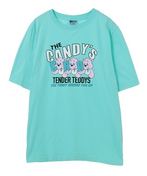 Candy Stripper(キャンディストリッパー)の「AMUSING TEDDYS Tシャツ(Tシャツ/カットソー・レディース・オフホワイト/ブラック/ミント/ラベンダー・2/3/4)」の1枚目の写真
