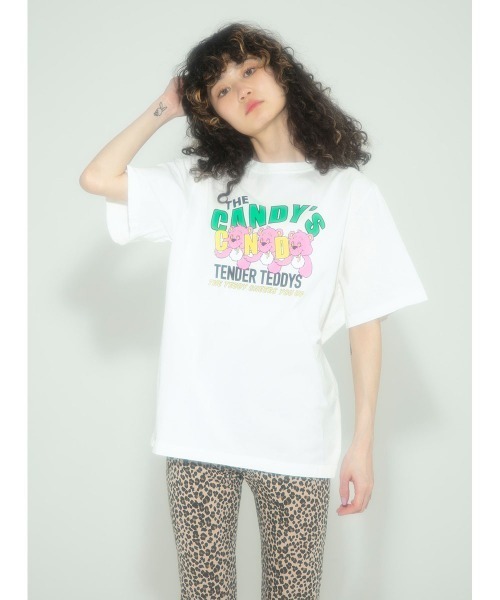 Candy Stripper(キャンディストリッパー)の「AMUSING TEDDYS Tシャツ(Tシャツ/カットソー・レディース・オフホワイト/ブラック/ミント/ラベンダー・2/3/4)」の9枚目の写真