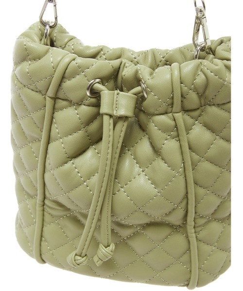 fifth(フィフス)の「キルティング巾着ショルダーバッグ(ショルダーバッグ・レディース・カーキ/ブルー/アイボリー・FREE)」の10枚目の写真