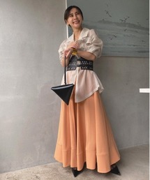 Ameri（アメリ）の「MEDI LADY FLARE SKIRT（スカート）」 - WEAR 