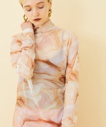 STUDIOUS | 【STUDIOUS】マーブルプリントシアートップス／レイヤードトップス(Tシャツ/カットソー)