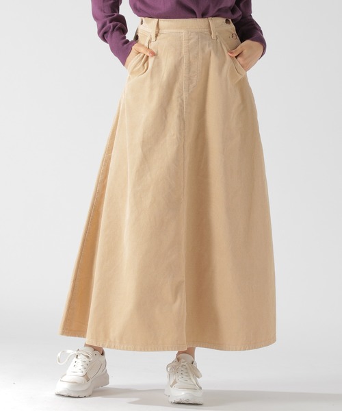 Wrangler（ラングラー）の「【Wrangler(ラングラー)×BAYFLOW】マキシスカート（スカート・レディース・ブラウン/オフホワイト/ブルー・SMALL/MEDIUM）」の4枚目の写真