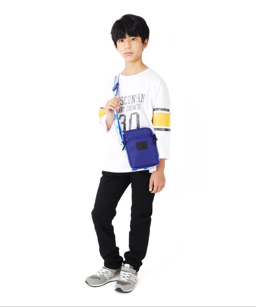 GLAZOS（グラソス）の「ナイロンオックス・ロゴテープ縦型ミニショルダーバッグ（ショルダーバッグ・キッズ・ブラック/レッド/ブルー/ベージュ・フリー）」の7枚目の写真