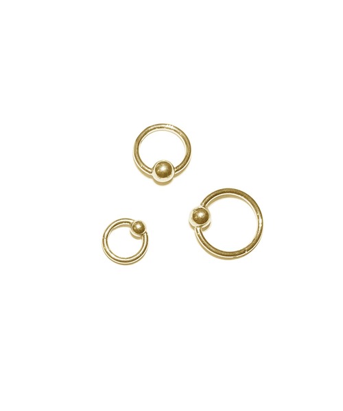 MORPH（モルフ）の「MORPH モルフ CBR クリッカー ボディーピアス 16ゲージ 6mm~10mm（ピアス（片耳用）・メンズ・ゴールド・10/6/8）」の3枚目の写真