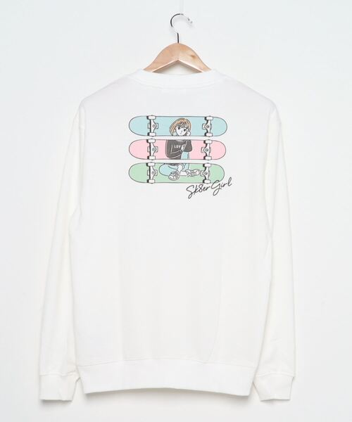 WEGO（ウィゴー）の「WEGO/ヒューマンモチーフバックプリントプルオーバー（スウェット・メンズ・ホワイト/オフホワイト・LARGE/SMALL/MEDIUM）」の4枚目の写真