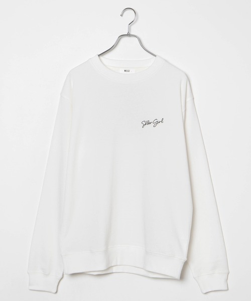 WEGO（ウィゴー）の「WEGO/ヒューマンモチーフバックプリントプルオーバー（スウェット・メンズ・ホワイト/オフホワイト・LARGE/SMALL/MEDIUM）」の3枚目の写真