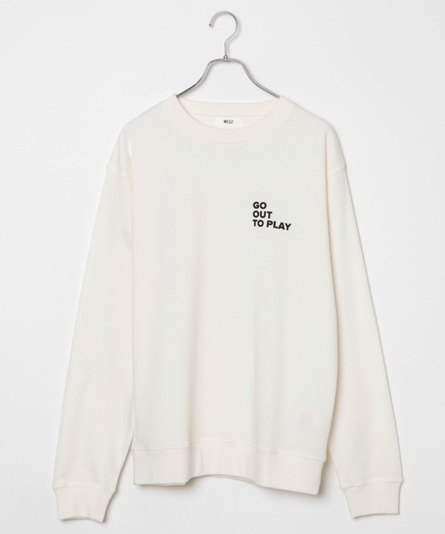 WEGO（ウィゴー）の「WEGO/ヒューマンモチーフバックプリントプルオーバー（スウェット・メンズ・ホワイト/オフホワイト・LARGE/SMALL/MEDIUM）」の7枚目の写真