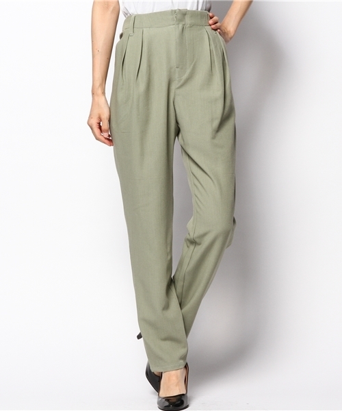 alcali(アルカリ)の「T/Rカルゼ ツータックパンツ(その他パンツ・レディース・ブラック/チャコール/オリーブ・2/3)」の13枚目の写真