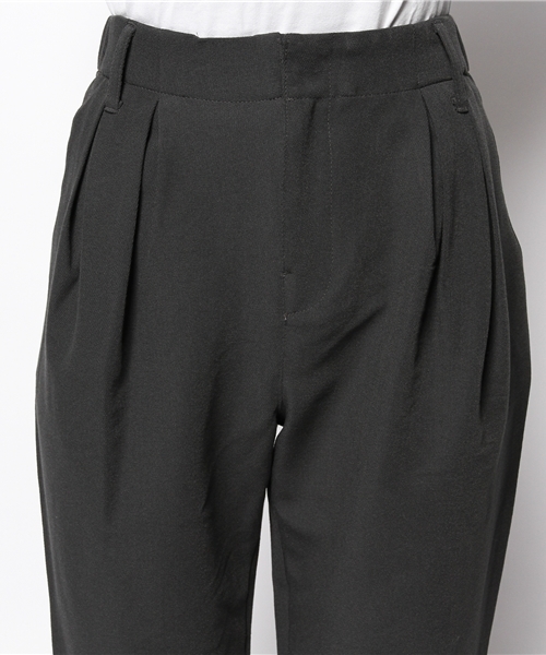 alcali(アルカリ)の「T/Rカルゼ ツータックパンツ(その他パンツ・レディース・ブラック/チャコール/オリーブ・2/3)」の8枚目の写真