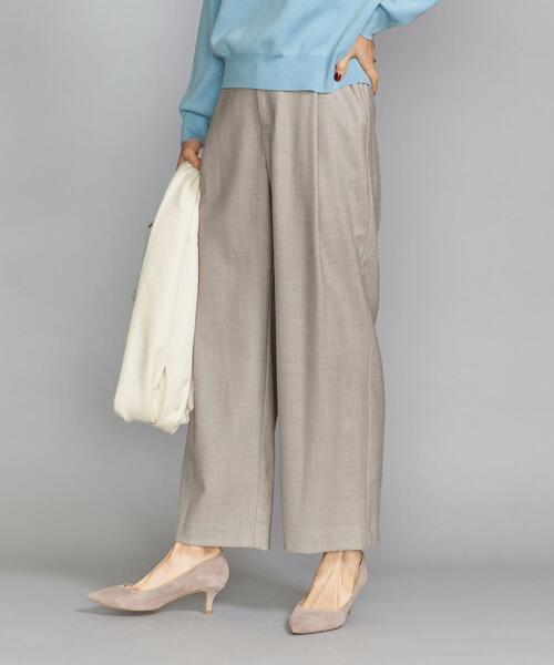 BEAUTY&YOUTH UNITED ARROWS(ビューティーアンドユースユナイテッドアローズ)の「BY サキソニータックワイドパンツ ◆(その他パンツ・レディース・コバルトブルー/ナチュラル/オフホワイト/ブラック・MEDIUM/LARGE/SMALL)」の4枚目の写真