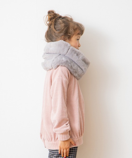 BRANSHES(ブランシェス)の「カットモールチュニック(チュニック・キッズ・オリーブ/ピンク・130cm/140cm/110cm/100cm/90cm/150cm/120cm)」の7枚目の写真