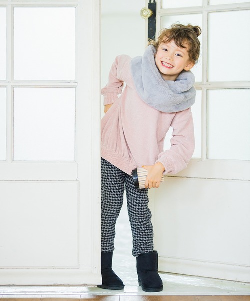 BRANSHES(ブランシェス)の「カットモールチュニック(チュニック・キッズ・オリーブ/ピンク・130cm/140cm/110cm/100cm/90cm/150cm/120cm)」の8枚目の写真