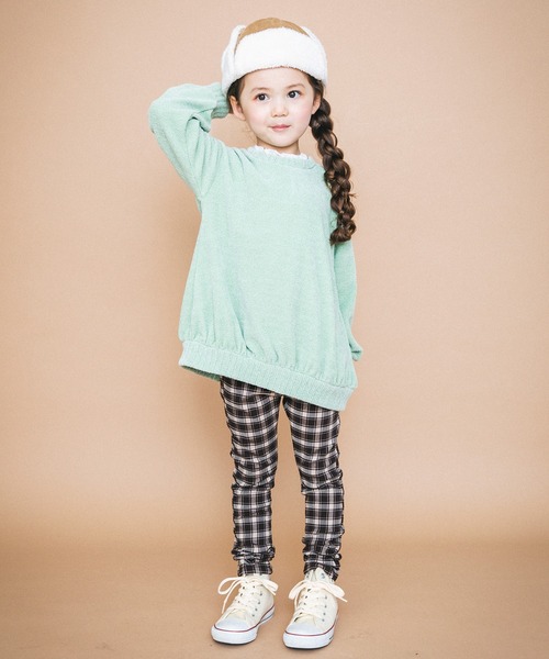 BRANSHES(ブランシェス)の「カットモールチュニック(チュニック・キッズ・オリーブ/ピンク・130cm/140cm/110cm/100cm/90cm/150cm/120cm)」の15枚目の写真