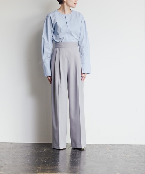 LEPSIM(レプシィム)の「【FOR I SERIES】ツイルストレッチパンツ 934758(その他パンツ・レディース・グレー/ネイビー・SMALL/SS)」の8枚目の写真