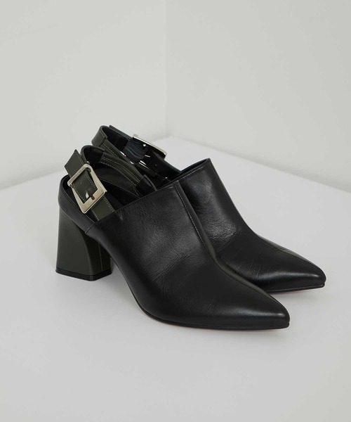 UNITED TOKYO（ユナイテッドトウキョウ）の「バイカラーヒールサボ（パンプス・レディース・ブラック/ベージュ・1/2）」の8枚目の写真