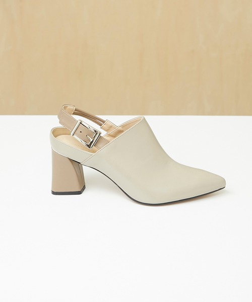 UNITED TOKYO（ユナイテッドトウキョウ）の「バイカラーヒールサボ（パンプス・レディース・ブラック/ベージュ・1/2）」の11枚目の写真