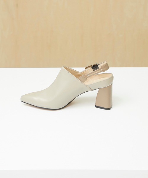 UNITED TOKYO（ユナイテッドトウキョウ）の「バイカラーヒールサボ（パンプス・レディース・ブラック/ベージュ・1/2）」の9枚目の写真