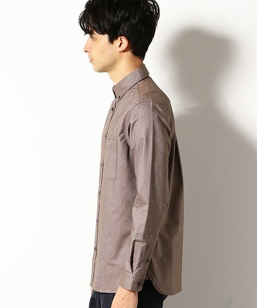COMME CA COMMUNE(コムサコミューン)の「播州織 ボタンダウンシャツ(シャツ/ブラウス・メンズ・ブラウン/グリーン系/ホワイト/ネイビー・LARGE/MEDIUM/SMALL)」の10枚目の写真