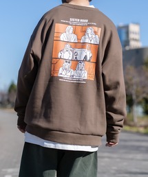 レトロアソートプリント裏起毛スウェット
