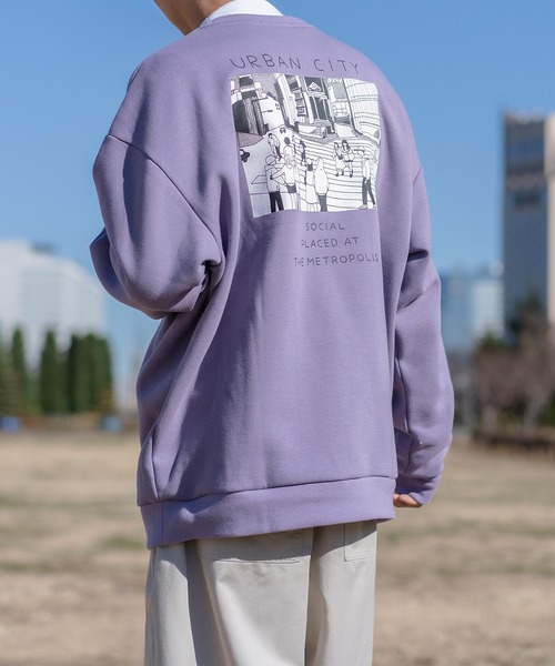 kutir（クティール）の「レトロアソートプリント裏起毛スウェット（スウェット・メンズ・その他/パープル/ダークブルー/ダークブラウン/オフホワイト/ホワイト・MEDIUM/LARGE）」の5枚目の写真