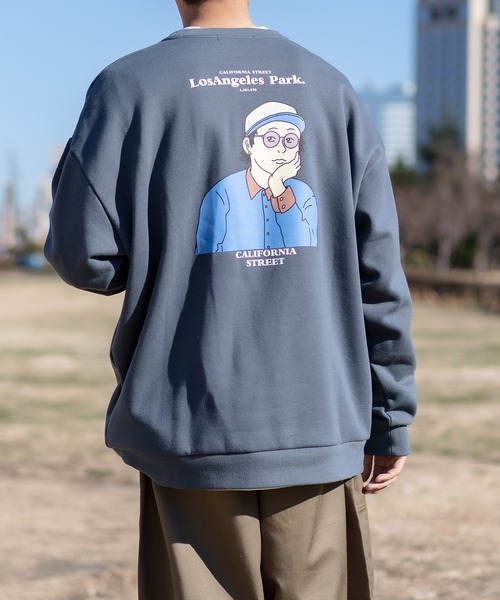 kutir（クティール）の「レトロアソートプリント裏起毛スウェット（スウェット・メンズ・その他/パープル/ダークブルー/ダークブラウン/オフホワイト/ホワイト・MEDIUM/LARGE）」の4枚目の写真