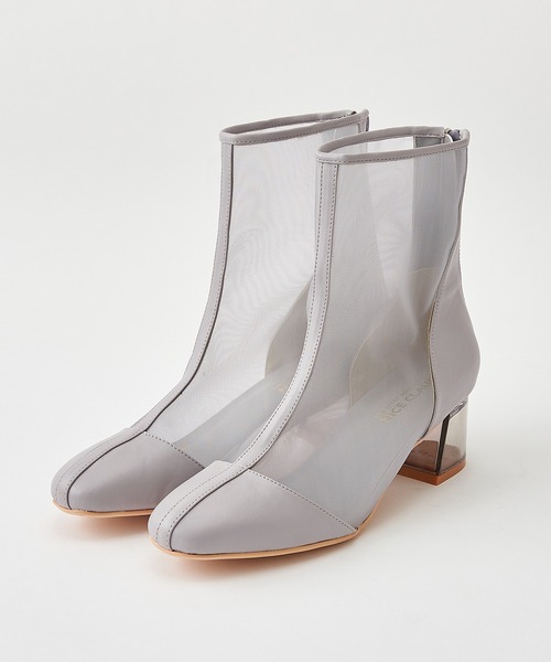 one after another NICE CLAUP（ワンアフターアナザーナイスクラップ）の「シースルーブーツ（ブーツ・レディース・グレー/ピンクベージュ・MEDIUM/SMALL/LARGE）」の11枚目の写真