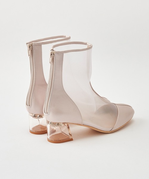 one after another NICE CLAUP（ワンアフターアナザーナイスクラップ）の「シースルーブーツ（ブーツ・レディース・グレー/ピンクベージュ・MEDIUM/SMALL/LARGE）」の6枚目の写真