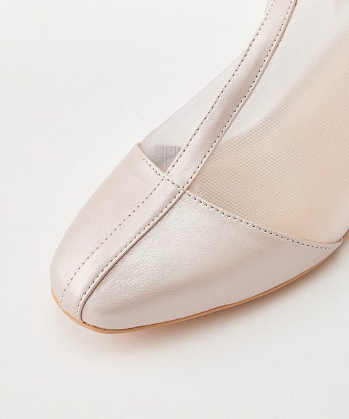 one after another NICE CLAUP（ワンアフターアナザーナイスクラップ）の「シースルーブーツ（ブーツ・レディース・グレー/ピンクベージュ・MEDIUM/SMALL/LARGE）」の10枚目の写真