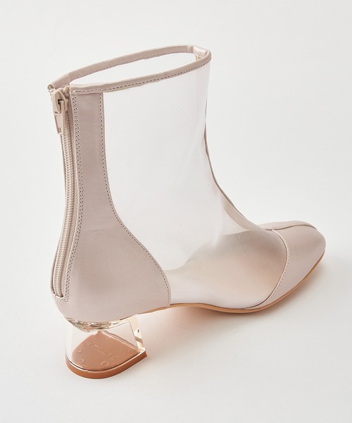 one after another NICE CLAUP（ワンアフターアナザーナイスクラップ）の「シースルーブーツ（ブーツ・レディース・グレー/ピンクベージュ・MEDIUM/SMALL/LARGE）」の8枚目の写真