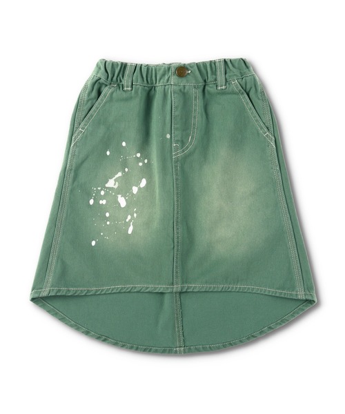 RADCHAP（ラッドチャップ）の「飛ばしペンキスカート（スカート・キッズ・ベージュ/ブルー・L/XL/S/M）」の2枚目の写真