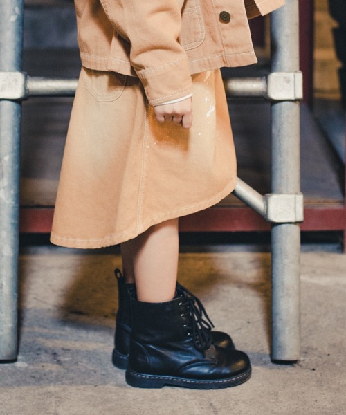 RADCHAP（ラッドチャップ）の「飛ばしペンキスカート（スカート・キッズ・ベージュ/ブルー・L/XL/S/M）」の8枚目の写真