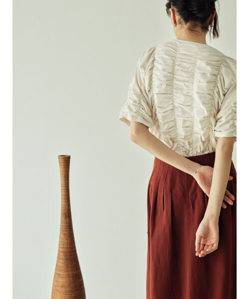 Ray BEAMS（レイビームス）の「RBS / ピンタック アウト ポケット スカート（スカート・レディース・ブラウン/マスタード・M/S）」の5枚目の写真