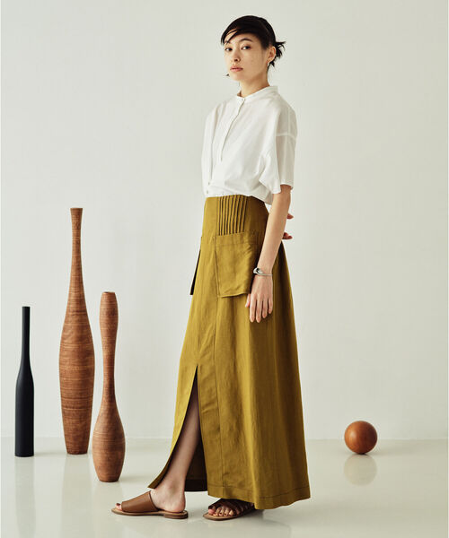 Ray BEAMS（レイビームス）の「RBS / ピンタック アウト ポケット スカート（スカート・レディース・ブラウン/マスタード・M/S）」の20枚目の写真