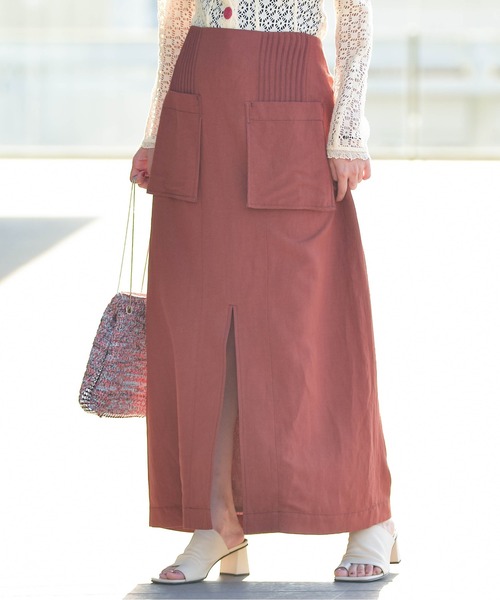 Ray BEAMS（レイビームス）の「RBS / ピンタック アウト ポケット スカート（スカート・レディース・ブラウン/マスタード・M/S）」の14枚目の写真