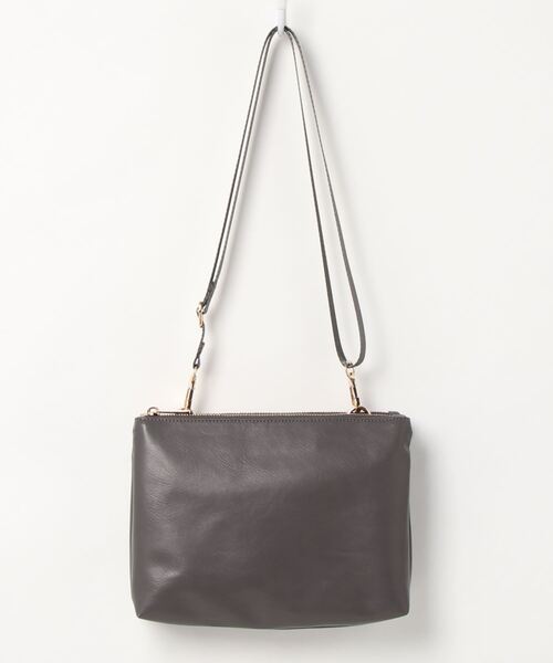 YECCA VECCA（イェッカヴェッカ）の「3ポケットショルダーバッグ　＊（トートバッグ・レディース・アイボリー/チャコールグレー/ブラック・FREE）」の3枚目の写真