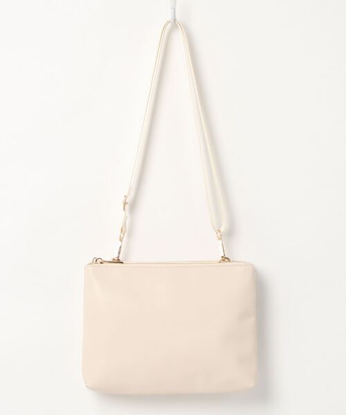 YECCA VECCA（イェッカヴェッカ）の「3ポケットショルダーバッグ　＊（トートバッグ・レディース・アイボリー/チャコールグレー/ブラック・FREE）」の2枚目の写真