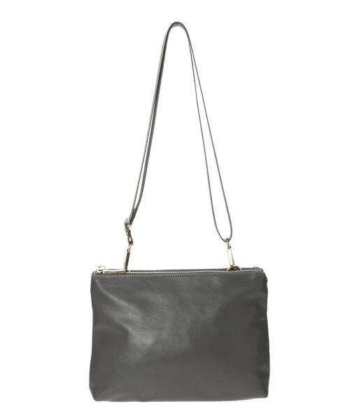 YECCA VECCA（イェッカヴェッカ）の「3ポケットショルダーバッグ　＊（トートバッグ・レディース・アイボリー/チャコールグレー/ブラック・FREE）」の4枚目の写真