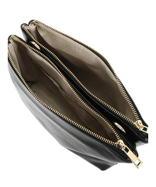 YECCA VECCA（イェッカヴェッカ）の「3ポケットショルダーバッグ　＊（トートバッグ・レディース・アイボリー/チャコールグレー/ブラック・FREE）」の12枚目の写真