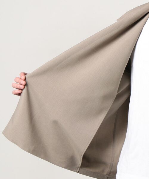 Iroquois（イロコイ）の「【IROQUOIS】EX.REFLAX WEATHER CLOTH WJK（テーラードジャケット・メンズ・ベージュ/ブラック・1/2）」の5枚目の写真