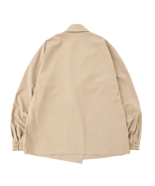 Iroquois（イロコイ）の「【IROQUOIS】EX.REFLAX WEATHER CLOTH WJK（テーラードジャケット・メンズ・ベージュ/ブラック・1/2）」の15枚目の写真