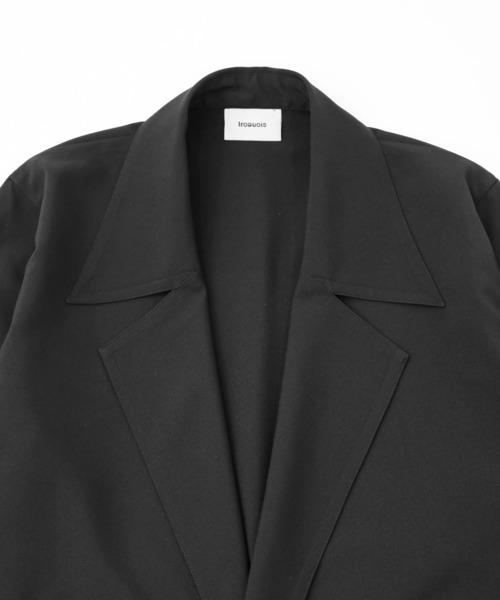 Iroquois（イロコイ）の「【IROQUOIS】EX.REFLAX WEATHER CLOTH WJK（テーラードジャケット・メンズ・ベージュ/ブラック・1/2）」の6枚目の写真