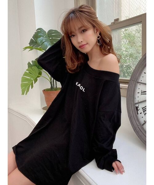 KANGOL(カンゴール)の「【KANGOL別注】配色ワンショルロンT(Tシャツ/カットソー・レディース・ホワイト/ブラック/ベージュ・FREE)」の7枚目の写真
