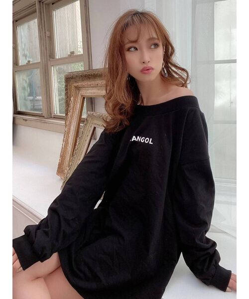 KANGOL(カンゴール)の「【KANGOL別注】配色ワンショルロンT(Tシャツ/カットソー・レディース・ホワイト/ブラック/ベージュ・FREE)」の8枚目の写真