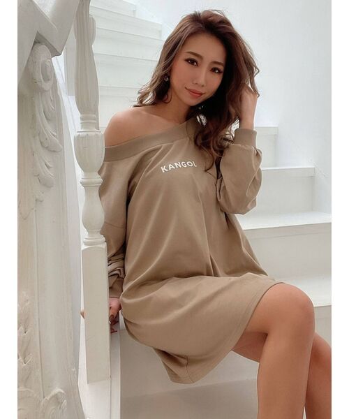 KANGOL(カンゴール)の「【KANGOL別注】配色ワンショルロンT(Tシャツ/カットソー・レディース・ホワイト/ブラック/ベージュ・FREE)」の10枚目の写真